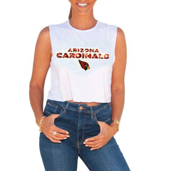 Arizona Cardinals Cuce Women's Sequin Cropped Tank Top | NFL Sale