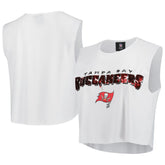 Tampa Bay Buccaneers Cuce Women's Sequin Tri-Blend Cropped Tank Top | NFL Discount