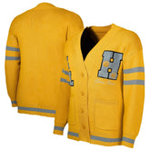 Yellow/Gray Atlanta Hawks NBA x Keiser Clark No Caller ID Button-Up Cardigan | NBA