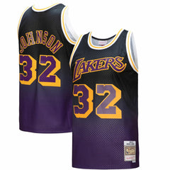 Purple/Black Magic Johnson Los Angeles Lakers 1984/85 Hardwood Classics Fadeaway Swingman Player Jersey | NBA