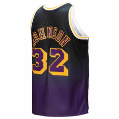 Purple/Black Magic Johnson Los Angeles Lakers 1984/85 Hardwood Classics Fadeaway Swingman Player Jersey | NBA