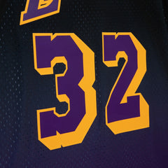 Purple/Black Magic Johnson Los Angeles Lakers 1984/85 Hardwood Classics Fadeaway Swingman Player Jersey | NBA