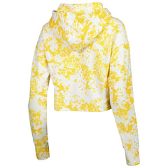 Gold/White Los Angeles Lakers Lusso Women's Maia Tri-Blend Cropped Quarter-Zip Top | NBA
