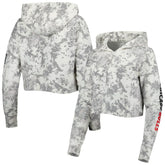 Gray/White Chicago Bulls Lusso Women's Maia Tri-Blend Cropped Quarter-Zip Top sale | NBA