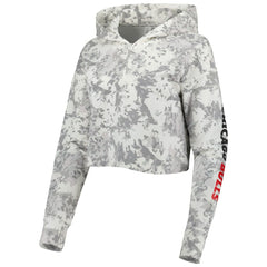 Gray/White Chicago Bulls Lusso Women's Maia Tri-Blend Cropped Quarter-Zip Top sale | NBA