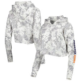 Gray/White Phoenix Suns Lusso Women's Maia Tri-Blend Cropped Quarter-Zip Top | NBA