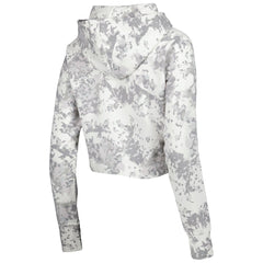 Gray/White Phoenix Suns Lusso Women's Maia Tri-Blend Cropped Quarter-Zip Top | NBA