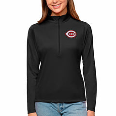Cincinnati Reds Antigua Women's Tribute Quarter-Zip Pullover Top - MLB Pullover
