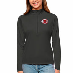 Cincinnati Reds Antigua Women's Tribute Quarter-Zip Pullover Top - MLB Pullover