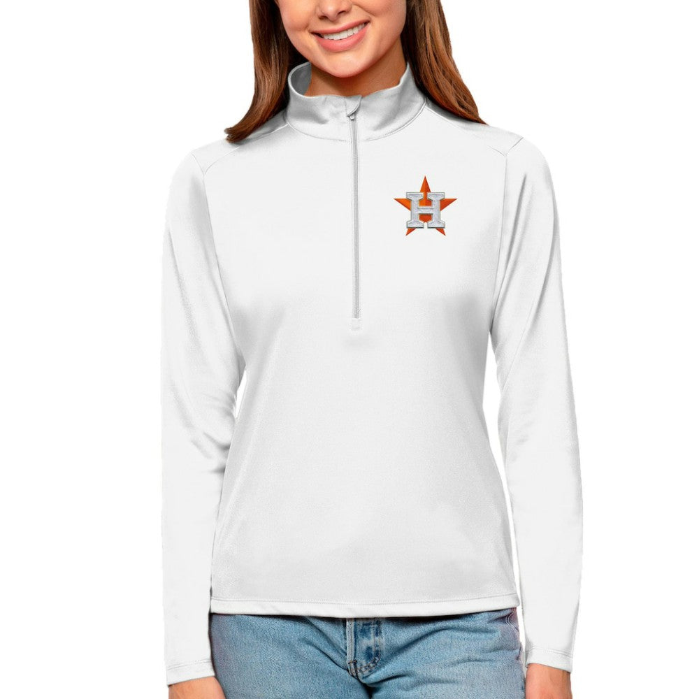Houston Astros Antigua Women's Tribute Quarter-Zip Pullover Top - MLB Pullover