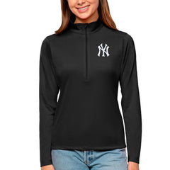 New York Yankees Antigua Women's Tribute Quarter-Zip Pullover Top - MLB Pullover