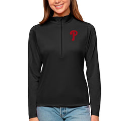 Philadelphia Phillies Antigua Women's Tribute Quarter-Zip Pullover Top - MLB Pullover