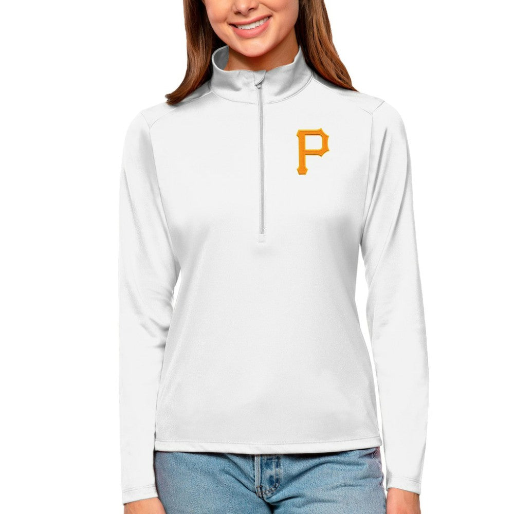 Pittsburgh Pirates Antigua Women's Tribute Quarter-Zip Pullover Top - MLB Pullover
