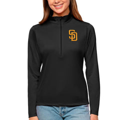 San Diego Padres Antigua Women's Tribute Quarter-Zip Pullover Top - MLB Pullover