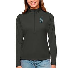 Seattle Mariners Antigua Women's Tribute Quarter-Zip Pullover Top - MLB Pullover