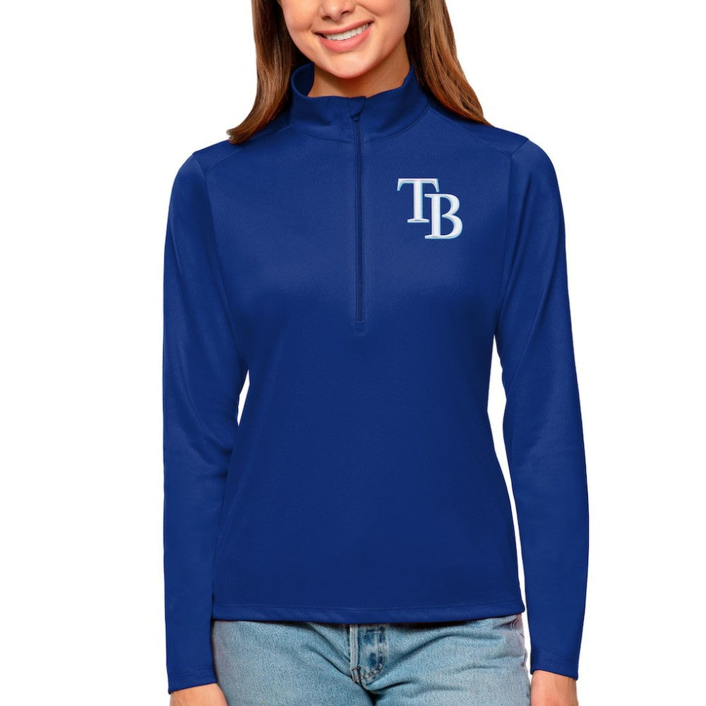 Tampa Bay Rays Antigua Women's Tribute Quarter-Zip Pullover Top - MLB Pullover