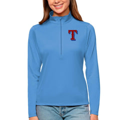 Texas Rangers Antigua Women's Tribute Quarter-Zip Pullover Top - MLB Pullover