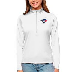 Toronto Blue Jays Antigua Women's Tribute Quarter-Zip Pullover Top - MLB Pullover