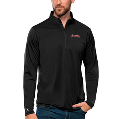 Atlanta Braves Antigua Tribute Quarter-Zip Pullover Top - MLB Pullover