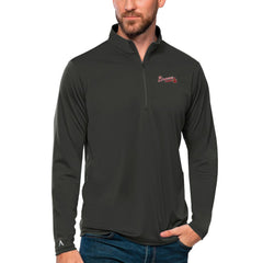 Atlanta Braves Antigua Tribute Quarter-Zip Pullover Top - MLB Pullover