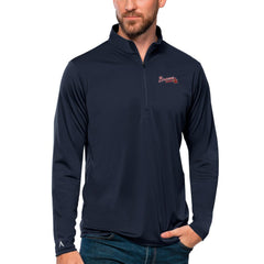 Atlanta Braves Antigua Tribute Quarter-Zip Pullover Top - MLB Pullover