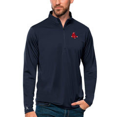 Boston Red Sox Antigua Tribute Quarter-Zip Pullover Top - MLB Pullover