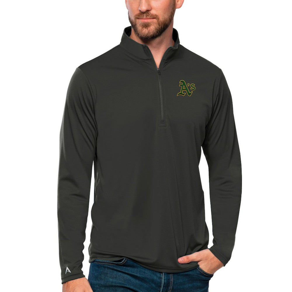 Athletics Antigua Tribute Quarter-Zip Pullover Top - MLB Pullover