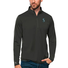 Seattle Mariners Antigua Tribute Quarter-Zip Pullover Top - MLB Pullover