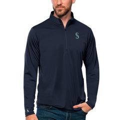 Seattle Mariners Antigua Tribute Quarter-Zip Pullover Top - MLB Pullover