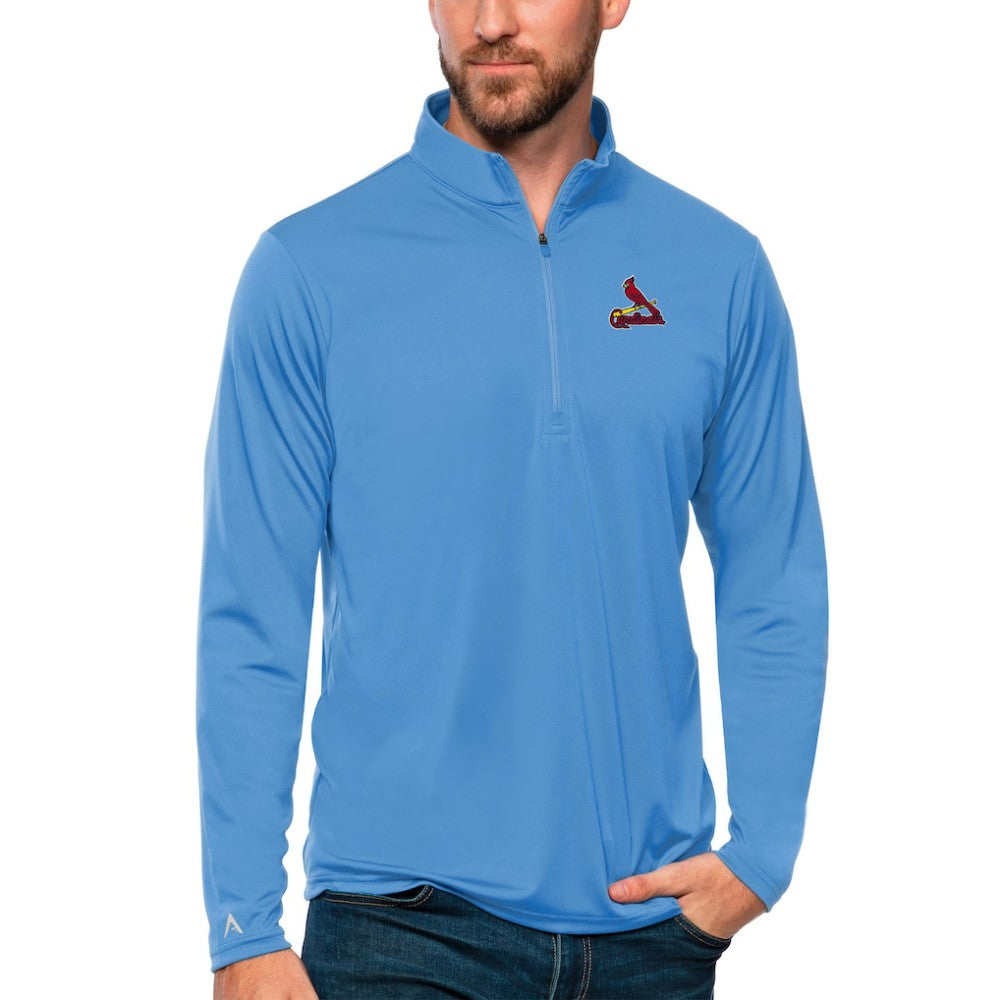 St. Louis Cardinals Antigua Tribute Quarter-Zip Pullover Top - MLB Pullover