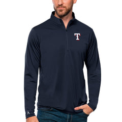 Texas Rangers Antigua Tribute Quarter-Zip Pullover Top - MLB Pullover
