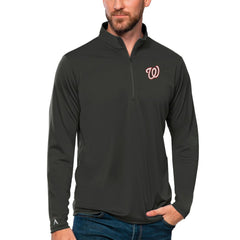 Washington Nationals Antigua Tribute Quarter-Zip Pullover Top - MLB Pullover