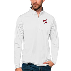 Washington Nationals Antigua Tribute Quarter-Zip Pullover Top - MLB Pullover