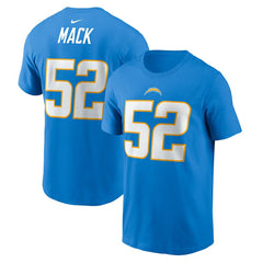 Los Angeles Chargers Khalil Mack Player Name & Number T-Shirt | NFL Discount