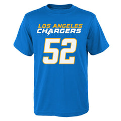Los Angeles Chargers Khalil Mack Youth Mainliner Player Name & Number T-Shirt | NFL US