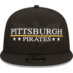 Pittsburgh Pirates New Era Patriot Trucker 9FIFTY Snapback Hat - MLB Hats