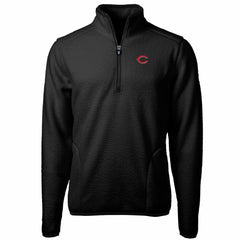Cincinnati Reds Cutter & Buck Big & Tall Cascade Eco Sherpa Fleece Quarter-Zip Pullover Jacket - MLB Jackets