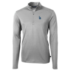 Los Angeles Dodgers Cutter & Buck Big & Tall Virtue Eco Pique Quarter-Zip Pullover Jacket - MLB Jackets