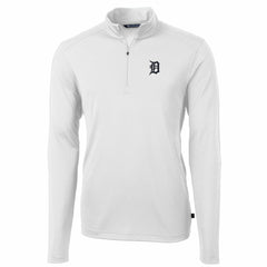 Detroit Tigers Cutter & Buck Big & Tall Virtue Eco Pique Quarter-Zip Pullover Jacket - MLB Jackets