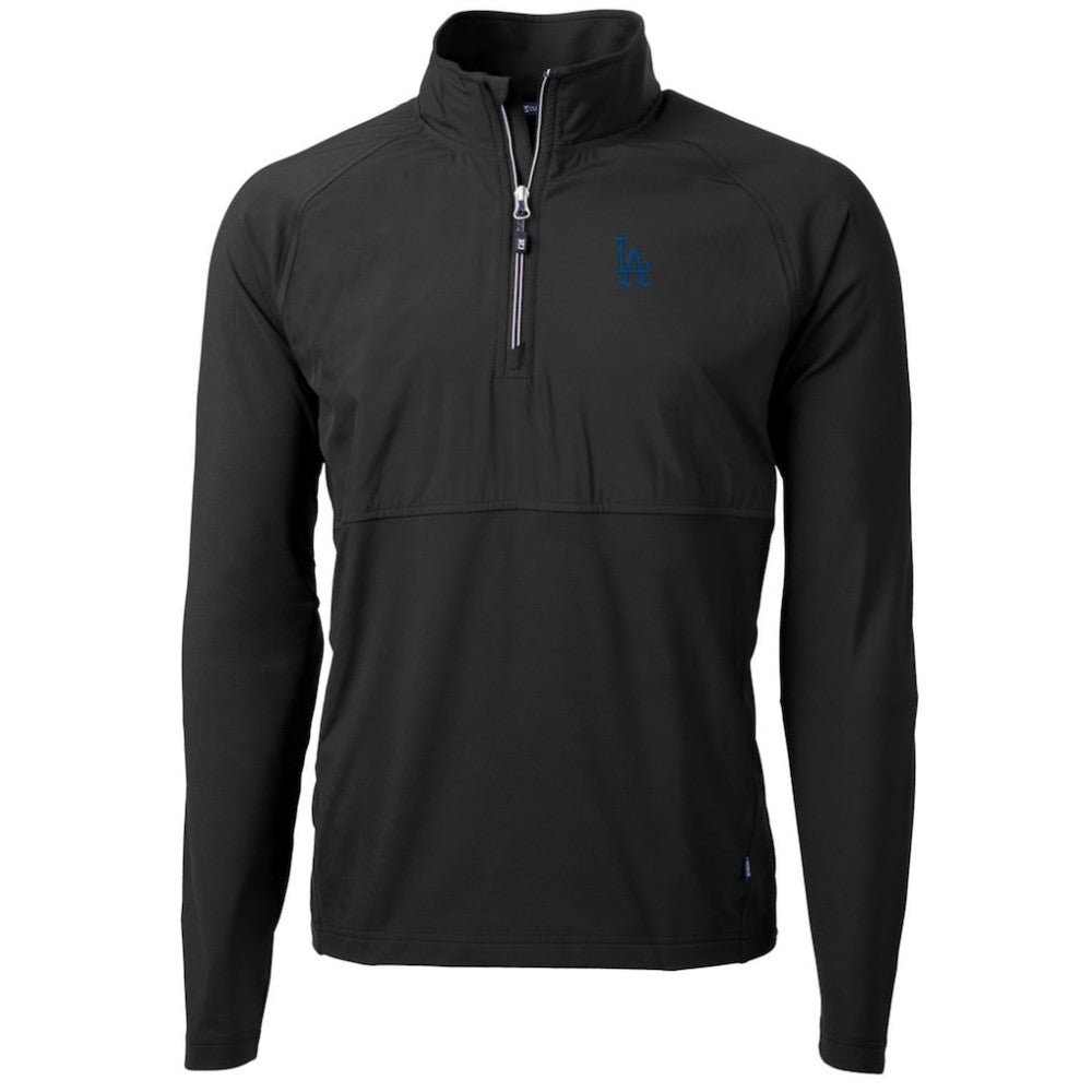 Los Angeles Dodgers Cutter & Buck Adapt Eco Knit Hybrid Recycled Quarter-Zip Pullover Jacket - MLB Jackets