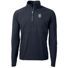 Detroit Tigers Cutter & Buck Adapt Eco Knit Hybrid Recycled Quarter-Zip Pullover Jacket - MLB Jackets