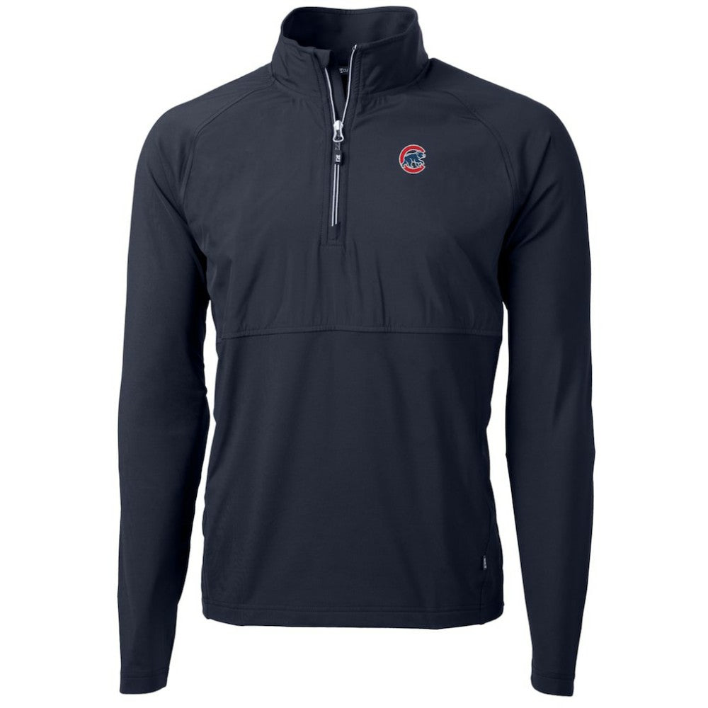 Chicago Cubs Cutter & Buck Adapt Eco Knit Hybrid Recycled Quarter-Zip Pullover Jacket - MLB Jackets