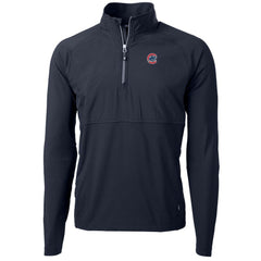 Chicago Cubs Cutter & Buck Adapt Eco Knit Hybrid Recycled Quarter-Zip Pullover Jacket - MLB Jackets
