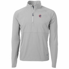Chicago Cubs Cutter & Buck Adapt Eco Knit Hybrid Recycled Quarter-Zip Pullover Jacket - MLB Jackets