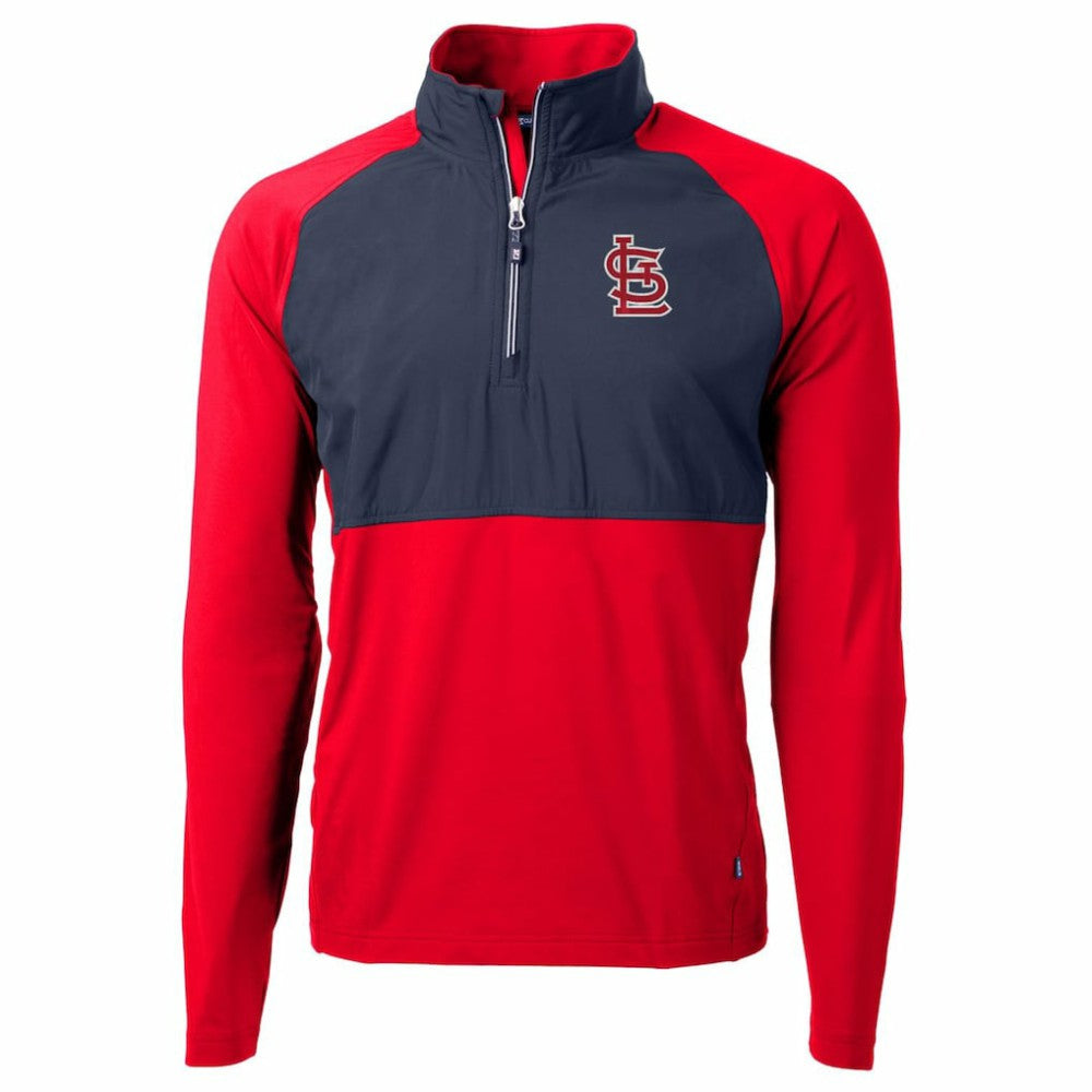 St. Louis Cardinals Cutter & Buck Adapt Eco Knit Hybrid Recycled Quarter-Zip Pullover Jacket - MLB Jackets