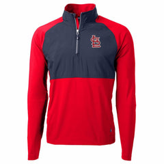 St. Louis Cardinals Cutter & Buck Adapt Eco Knit Hybrid Recycled Quarter-Zip Pullover Jacket - MLB Jackets