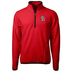 St. Louis Cardinals Cutter & Buck Cascade Eco Sherpa Fleece Quarter-Zip Pullover Jacket - MLB Jackets