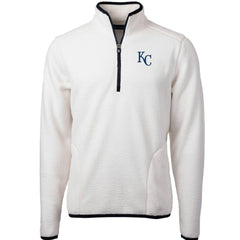Kansas City Royals Cutter & Buck Cascade Eco Sherpa Fleece Quarter-Zip Pullover Jacket - MLB Jackets