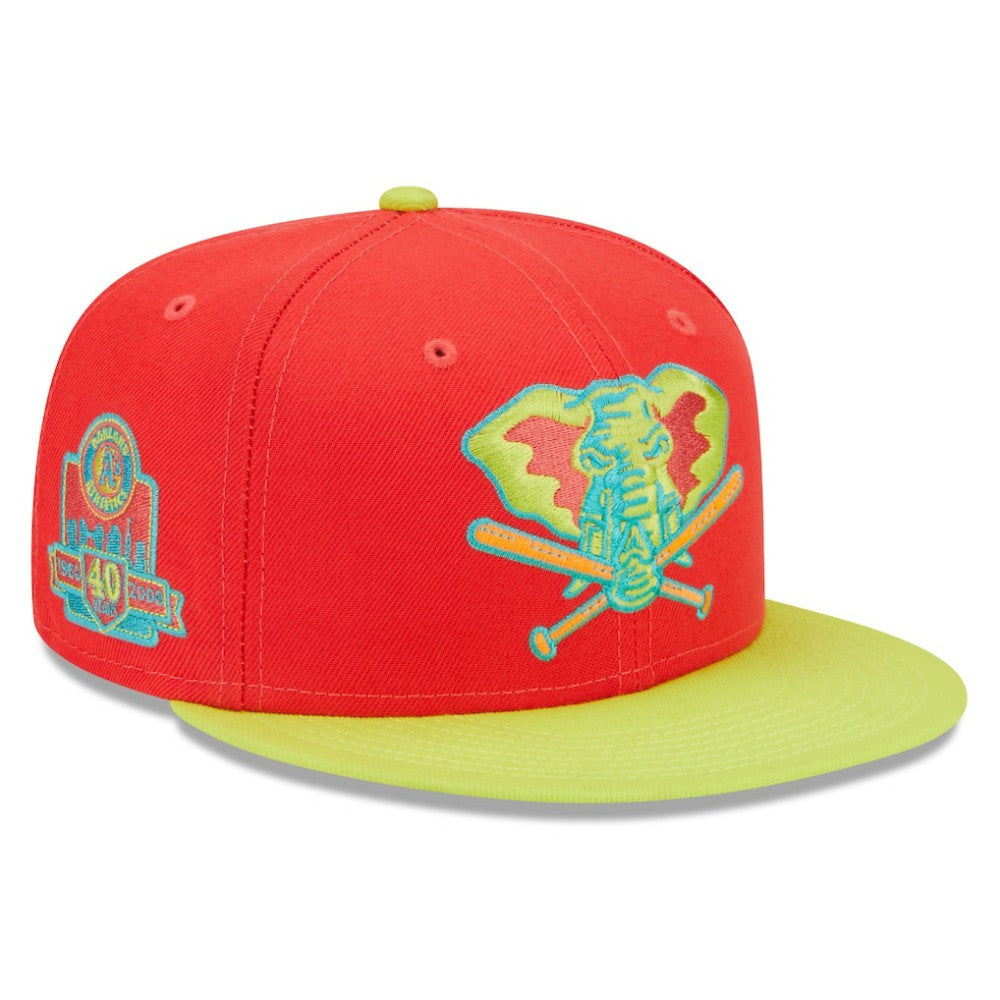 Athletics New Era 40th Anniversary Lava Highlighter Combo 59FIFTY Fitted Hat - MLB Hats