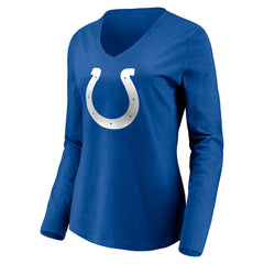 Indianapolis Colts Women's Team Authentic Personalized Name & Number Long Sleeve V-Neck T-Shirt | NFL On sale